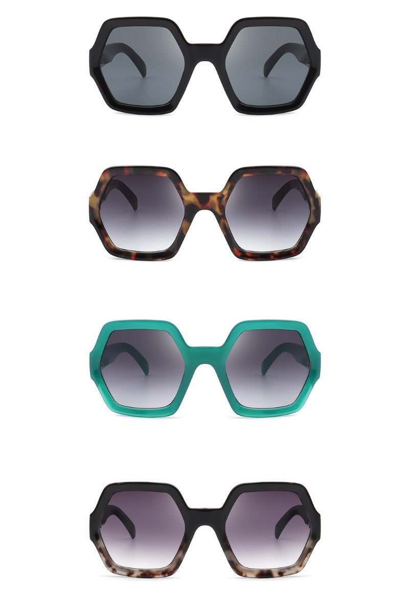 The Tamara Oversize Hex Sunglasses